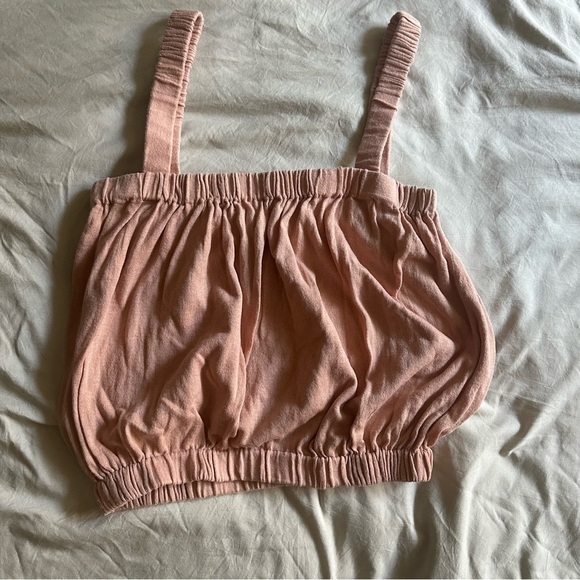 Zara Crop Tank In Peach Small - Picture 2 of 5